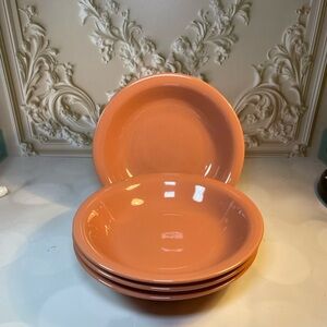 Anchor Hocking stoneware dusty rose bowls set of 4